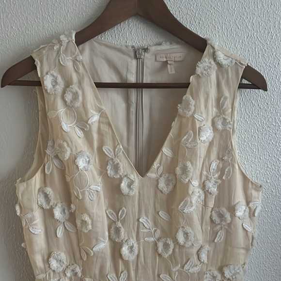 Rebecca Taylor Nicola Linen Fit & Flare Dress Sz 4 - Picture 6 of 13